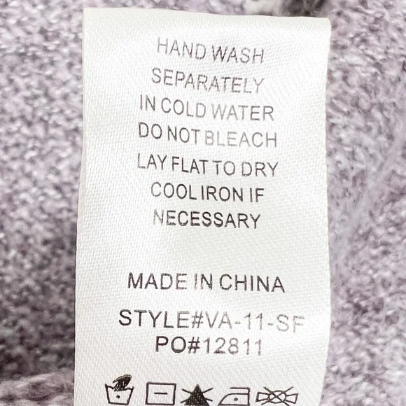 Fate Womens Lavender Colorblock Popcorn Knit Crew Neck Classic Sweater Size M - Picture 8 of 8